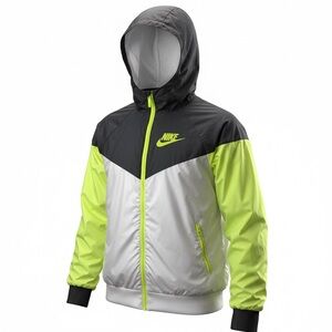 Nike Kids Windbreaker- Black, White and Neon Green